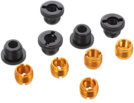 GOOHOCHY Mikrofon Gewindeadapter 3/8 Zoll Innengewinde zu 5/8 Zoll Außengewinde 10 Stück aus Aluminium Stark und Klein und Leicht Stark und für Mikrofonständer und Mikrofonclips