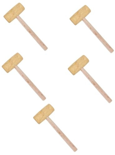 DOITOOL 5pcs Wooden Mallet Eswinghammer Hammer Tool Multi-Purpose Woodworking Tool Small Wooden Hammer Leathercraft Mallet Woodworking Carpentry
