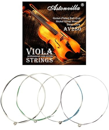 Saddgo Violasaiten Full Set EADG Universal Violasaite Edelstahldraht Nickel Silber Saite für Viola Instrumententeil