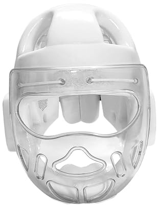 Perfeclan Boxhelm Karate-Kopfbedeckung Atmungsaktive tragbare Gesichtsmaske Kopfschutz Boxkopfbedeckung für Taekwondo MMA Kampfsport