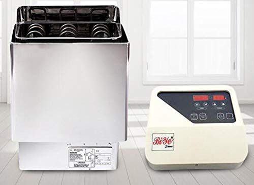 Stainless Steel Sauna Oven Premium Electric Heater 3-9 Kw with Time Delay Control - Ultimate Relaxation Experience 220-240V