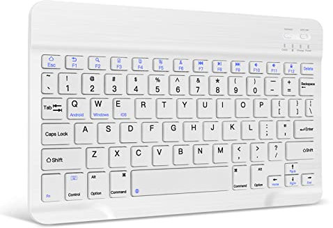 XIWMIX Ultra-Slim Wireless Bluetooth Keyboard - Universal Rechargeable Portable Silent Keyboard for iPad Air/Pro/11th/10th/9th/8th/7th/6th/5th/iPad Mini/Samsung Tablets & iOS Android Windows Devices