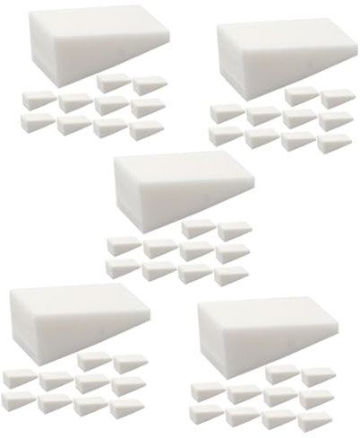Mikinona 100 Stk Nagelschwamm Kosmetische Keile, Schwämme Für Kosmetische Schwämme Schwamm-nagelbürste Dreieckige Puffs Für Gesichtspuder Manikürezubehör Schönheitsschwämme Weiß