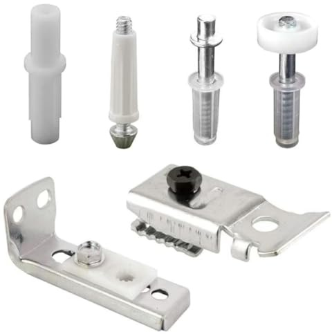KOOLEVER Kit de réparation de porte pliante 6 pièces – Emballage de matériel de pivot supérieur en métal, pièces de rechange de charnières de porte pliantes, idéal pour porte pliante en accordéon,