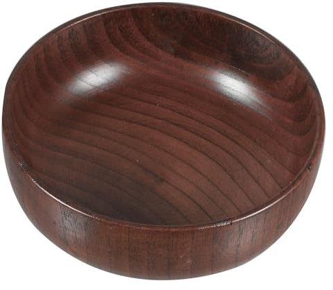 Amosfun Holzschale Für Holzschüssel Mit Moderatem Fassungsvermögen Obstschale Für Küchentheke Holzservierschüssel Wiederverwendbare Holzschale Snackschale Für Salat Und Brot