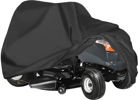 SecosAutoparts Lawn Mower Cover Black Compatible with Zero-Turn Riding