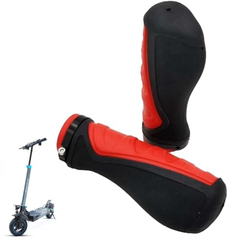 HORO.ES Puños antideslizantes Smartgyro Rockway, Crossover, Speedway, K2, Skateflash Manillar De Scooter Mango De Goma De 2 Piezas Goma Antideslizante Absorbente De Golpes Scooter Eléctrico (Rojo)