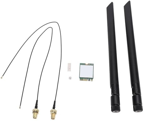 Annadue 8265NGW Tarjeta WiFi AC 1200Mbps Dual Band 2.4GHz 5GHz M.2 Tarjeta Inalámbrica de la Interfaz con BT 4.2 para 7 8 10 (Antenas externas)