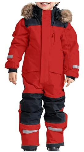 Generisch Combinaison de neige pour enfants garçons Thermo Combinaison de ski thermique Hiver Chaud Combinaison de neige imperméable Combinaison d'hiver pour le ski Combinaison de snowboard Hiver avec