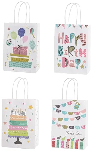 12 Stück Geschenktüten,Regenbogen Geschenktüte,Geschenktasche Kindergeburtstage, Kleine Papiertüten mit Henkel,Papier Tüten,Candy Tüten, Verpacken von Geschenken,Geschenktüte für Hochzeit, Party