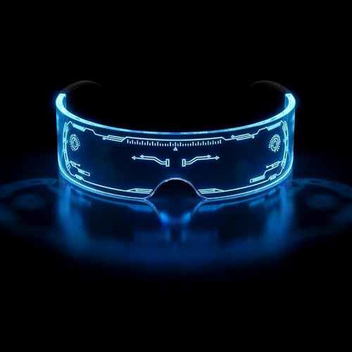 Herbst Gafas luminosas Cyberpunk LED Gafas (B)