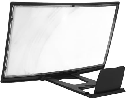 Sosoport Amplificatore Schermo Curvo 12 Pollici per Smartphone Lente Ingrandimento HD per Cellulare Accessorio Portatile per Uso Interno Campeggio e Viaggi Compatibile con la Maggior