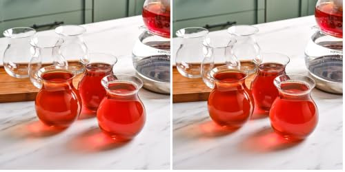 KARACA Set di bicchieri da tè Refikadan Tatlıcan, set di 12 pezzi per il servizio da tè per le persone, lavabili in lavastoviglie Bicchieri da tè turchi, design unico, pratici