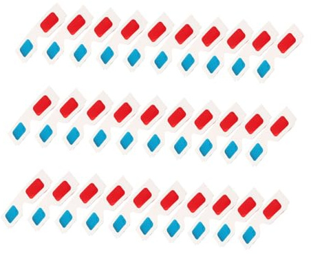 HIAKDOFT Lot de 30 Lunettes 3D Jetables en Carton Anaglyphe Rouge et Bleu, Taille Moyenne, Légères et Portables, pour Cinéma, Jeux Vidéo et Visionnage DVD, Lunettes Vidéo 3D Confortables