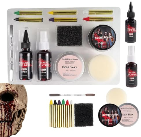 Cicatrice En Crème De Blessure Réaliste, Accessoires Pour Farces | Fausses Cicatrices Halloween Pour Théâtre Festival Cinéma Télévision Scène Cosplay Vacances Maison