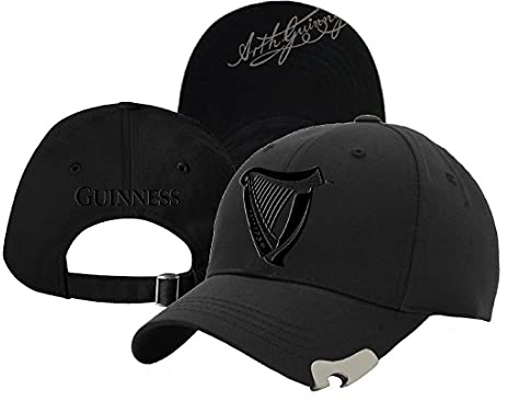 Guinness Gorra de béisbol para hombre, Negro, Talla única
