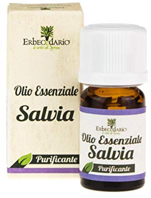 Olio Essenziale Salvia Erbecedario, Balsamico, Purificante, Deodorante, Benessere Cavo Orale E Rinforzante Capelli, 1 Flacone Da 8ml
