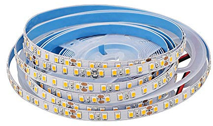 HUAMu LED Strip 600 LEDs 5M 2835SMD Band Leiste Streifen Lichterkette Stripe Lichtleiste TV Innen Treppenlicht Deko Lichter，warmweiß, nicht wasserdicht IP20, 12V, 120LEDs/M