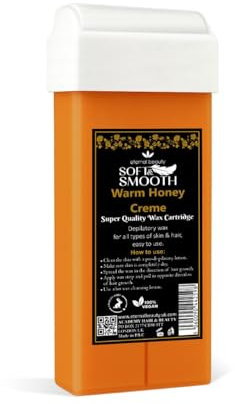Warm Honey Creme Wax Cartridge for Hair Removal - 100g Roll-On Depilatory Wax by Eternal Beauty | For All Skin & Hair Types | Vegan, Easy to Use, Professional Waxing Refill for Wax Heater