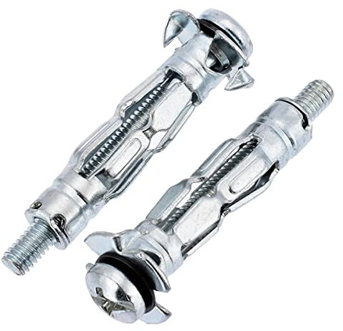 fiXte® Pack of 10 M4 x 38mm Heavy Duty Metal Plasterboard Cavity Wall Fixings Anchors Plugs