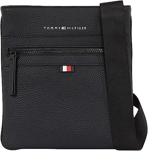 Tommy Hilfiger Herren Umhängetasche Essential PU Crossover Klein, Schwarz (Black), Einheitsgröße