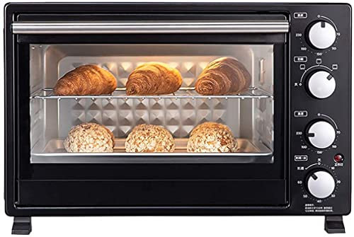 CAZARU Horno multifunción, Horno Tostador de encimera de convección 35 litros 1500 W Horno eléctrico pequeño Horno doméstico 60min Tiempo Happy Life