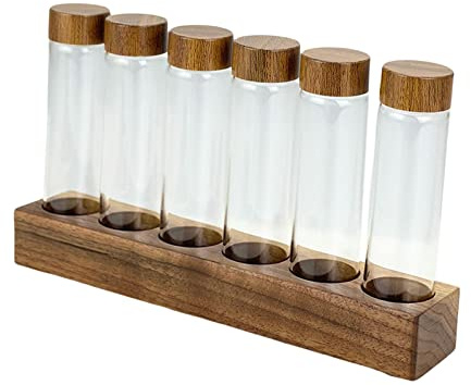 predolo Aufbewahrungsbehälter für Kaffeebohnen, Reagenzgläser aus Glas, nachfüllbar, leer, Süßigkeiten, Aufbewahrung, Tee, Zucker, Kanister, Küche, 22 g