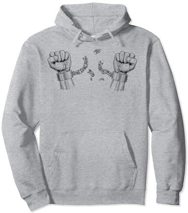 Handschellen, die Kette brechen Schäkel Handschellen Juneteenth Design Pullover Hoodie