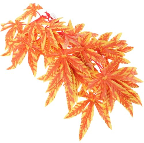 Housoutil Reptiles Vine Plante Aquarium Artificielle Décoration Terrarium pour Reptiles Et Amphibiens Cachette Naturelle Plantes D’Aquarium pour Réservoirs De Poissons 11.81X6.69X1.97In