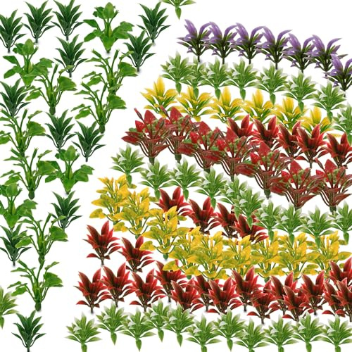OrgMemory 200 Stück Miniatur Pflanzen Flower, Miniatur Garten Modellbau Gras, für DIY Landschaft, Mini Landschaftsgestaltung