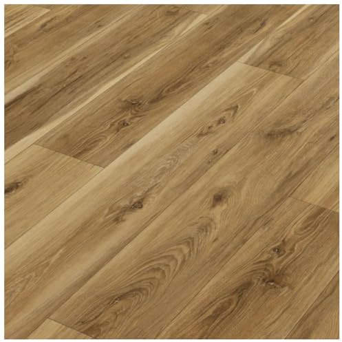 HORI Vinylboden, hochwertiger SPC PVC Bodenbelag, Hartvinyl, Fußboden, Klickvinyl, langlebiger Design Boden in zahlreichen Farben - 16 Pkt. - Eiche Rustikal angeräuchert