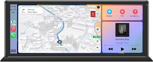 NUOTIAN 11,3 Carplay Display für Apple CarPlay & Tragbares Android Auto, 1080P Rückfahrkamera, Bluetooth, GPS-Navigation, Mirror Link，FM/AUX, für All Vehicles (Festhalterung)