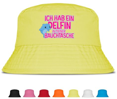 Prozente Momente Ich hab EIN Delfin in meiner Bauchtasche Fischerhut | Anglerhut | Sonnenhut | Sommer | Party | Lustige Sprüche | OneSize | Malle | Urlaub