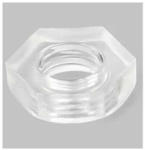 5~100 Stück schwarz/weiß/transparente Nylon-Kunststoff-Sechskantmuttern M2 M2,5 M3 M4 M5 M6 M8 M10 M12 M14 M16 M18 M20 Isolier-Sechskantmuttern for Bolzenschrauben(Transparent,M10-20pcs)