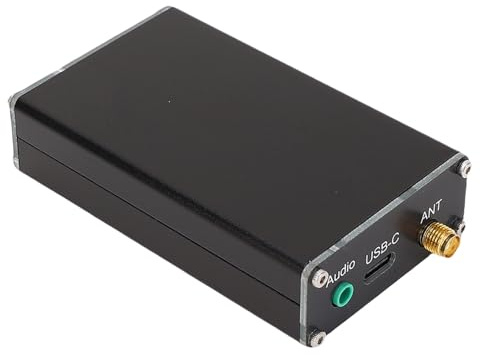 Kikumi FM Transmisor LCD Pantalla de Frecuencia Transmisor de Transmisión Estéreo con Antenas Telescópicas 1M 2 Km 76-108MHz 0.5W 500MW