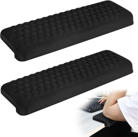 ZenithPeak L-Förmige Handballenauflage Tastatur, 2 Stück Wrist Rest Memory Foam Rutschfeste Ergonomisches Handauflage Tastatur Armauflage Schreibtisch Handballenauflage für Gaming, PC Computer, Laptop