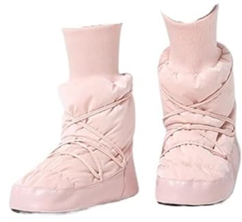 Botas de Calentamiento de Baile Botas de Ballet for mujer, botas baile cálidas for niñas, Otoño Invierno, bailarina antideslizantes algodón con suela blanda, zapatos entrenamiento(Pink,38-39)