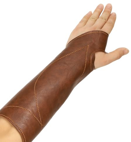 YELARXI Brassard de tir à l'arc réglable pour homme et femme en cuir pour tir à l'arc (entraînement de chasse/tir/concours)