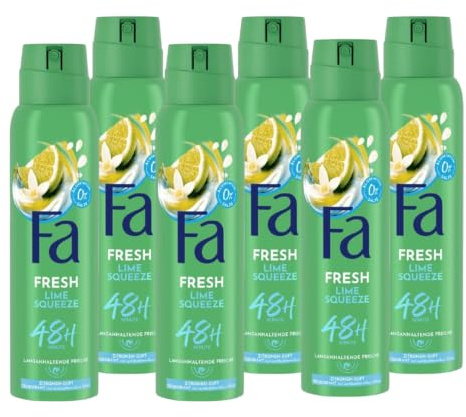 Fa - Deodorant Fresh Lime Squeeze - 200 ml (6 Stück) insgesamt: 1200 ml