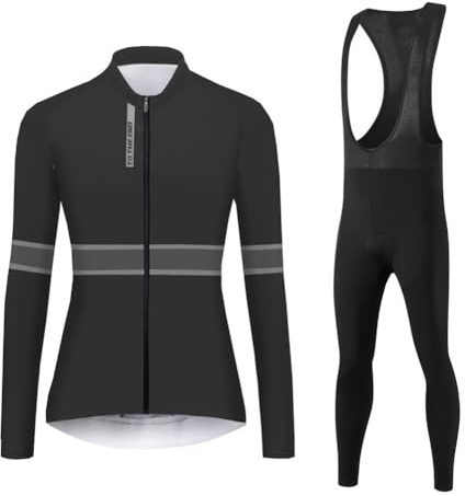 UGLY FROG Damen Fahrradbekleidung Set Lang Winter Radjacke und Fahrradhosen