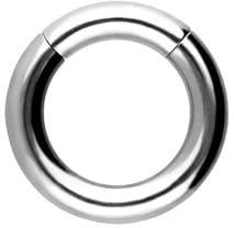 PIERCINGLINE anillo de acero quirúrgico clicker - piercing en color: color plata - talla: 3 mm Grosor | 10 mm Diámetro interior