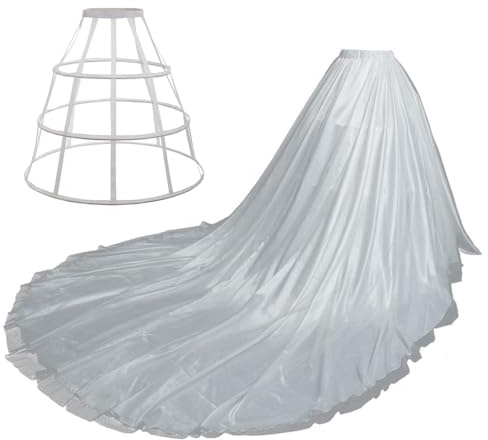 GRACEART Wedding Lady Gonna Lunga in Tulle da Puffy Vintage da Donna Gonne (Avorio)