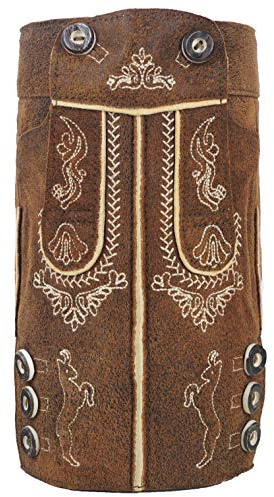 Bergheimer Trachten Weinkühler Lederhose Stone (fits standard wine bottles, braun)