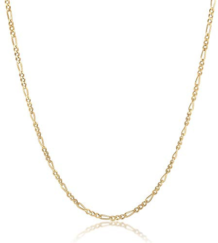 Kuzzoi Exklusive Herren Halskette goldfarben mit Figaro Glieder (3,5 mm) für Anhänger, Massive Kette für Mann oder Freund, Robuste Herrenkette aus 925 Sterling Silber vergoldet, 0102712120