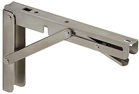 SOTECH 1 paire Consoles murales pliantes en acier inoxydable 200 x 121 mm | Consoles pliantes Charge maximale 150 kg