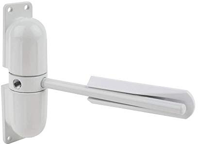 Cierre Automático, Cierra Puertas Ajustables, Silencio Cierra El Resorte Con Varilla De Ajuste, Placa De Montaje Y Tornillos, Para El Exterior Residencial Exterior (Blanco)