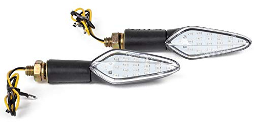 A-Pro Led 2x Universal Zugelassenen Blinker Roller Motorrad 12V Geprüft Schwarz