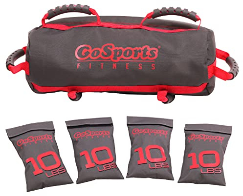 GoSports Schwerkrafttasche, gewichteter Sandsack, Trainingshilfe – max. 18 kg, Fitness-Übungen für alle Schwierigkeitsstufen