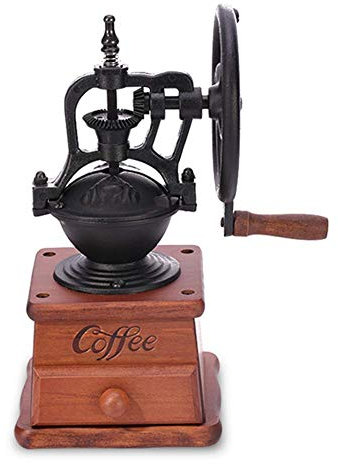 XBSLJ Molinillos de café manuales Molinillo de café Manual Molino de café de manivela Manual de Hierro Fundido Antiguo con ajustes de molienda y cajón de Captura
