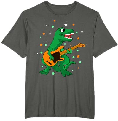 Musica - rock n roll - dinosauro con chitarra Maglietta